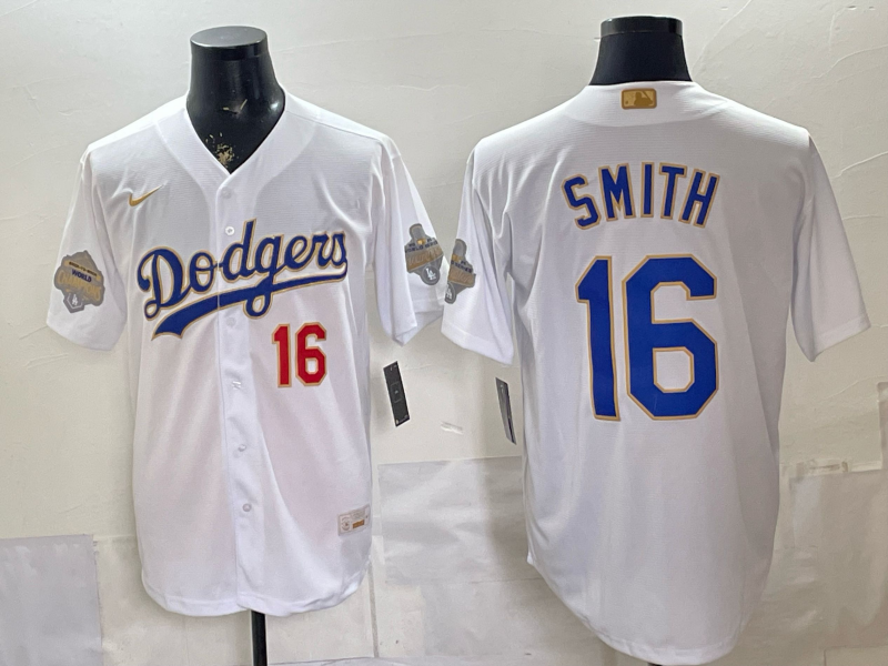 Men Los Angeles Dodgers #16 Smith white Game 2026 Nike MLB Jersey 04010004